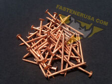 2 12 Annular Ring Shank Solid Copper Roofing Nails 10 Gauge 50 Pcs