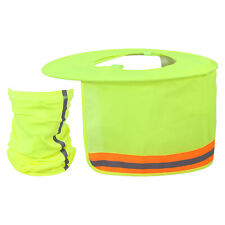 Hard Hat Sun Shade Neck Protection High Visibility Shield Full Brim Mesh Withscarf