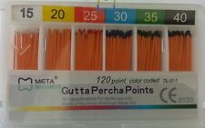 Gutta Percha Points 15 40 Assorted Color Coded Box Of 120 Meta Biomed Dental