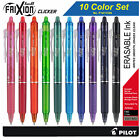 Pilot Frixion Clicker 07 11336 Retractable Erasable Gel Ink Pens 10 Color Set