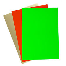 A4 3 Sheet Pu Permanent Heat Transfer Vinyl Neon Green Orange Gold