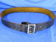 Safariland Black Heavythick Leather Police Duty Belt Easy On Buckle Lined Sz 42