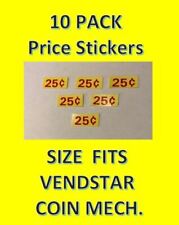 10 Vendstar Machine Vinyl Price Stickers Labels Bulk Vending