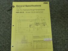 Link Belt Hsp 8018 Rough Terrain Crane Specifications Lifting Capacities Manual