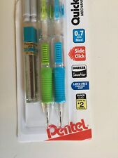 Pentel Quick Click Mechanical Pencils 2 Pack 7mm Jumbo Erasers Amp Extra Lead