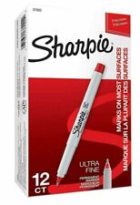 Sharpie Precision Permanent Markers San37002 Ultra Fine Tip Red 12 Each