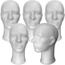 Mn 256 5 Pcs Male Styrofoam Mannequin Head With Long Neck