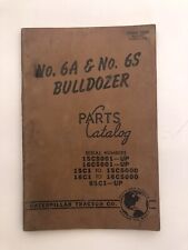 Vintage Caterpillar No 6a And No 6s Bulldozer Parts Catalog