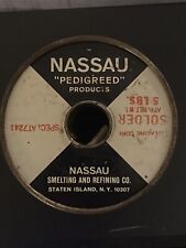 Nassau B Stearine Core Solder Spec At 7241 511 Lbs Vintage Electronics Repair