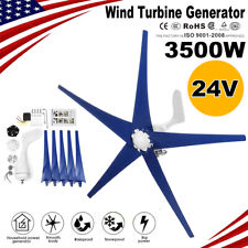 3500w 24v Wind Turbine Generator With Charger Controller Home Power Energy Kit Aa