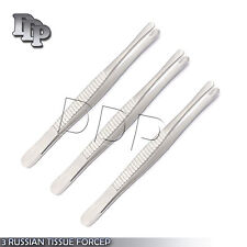 3 Russian Tissue Forceps 6 Surgical Dental Instruments