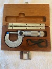 Brown Amp Sharpe Outside Micrometer 0 1 No1 0001 Swiss Made Carbide Faced