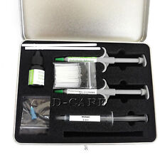 Dental Orthodontic Adhesive Bracket Green Glue Light Cure Primer Syringe Kit