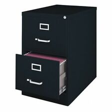 Hirsh 14419 18 W 2 Drawer File Cabinet Black Legal