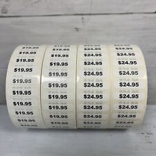 4 Rolls Of Boutique Price Stickers 1995 Amp 2495 500 Stickers Per Roll 2000