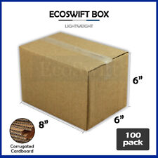 100 8x6x6 Ecoswift Cardboard Packing Moving Shipping Boxes Corrugated Box Carton