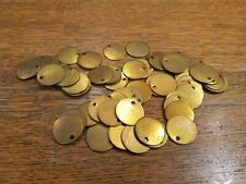 New Listingvintage Round Brass Tags 1 Inch Total Of 63