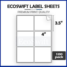600 4 X 3 13 Laserink Address Shipping Self Adhesive Labels 6 Per Sheet