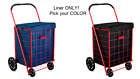 Shopping Cart Liner Folding Rolling Utility Trolley Wheels Basket Hood Bag Wheel