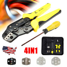 Electricity Crimping Tool Wire Crimper Plier Terminal Connector Ratcheting Kit
