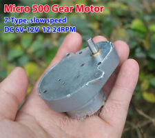 Micro Small 7 Type Gearbox 500 Gear Motor Dc6v 12v 24rpm Slow Speed Large Torque