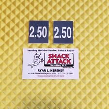 2 Soda Vending Machine 250 Vend Label Price Stickers Free Ship