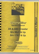 Caterpillar D5 D6c Crawler Owners Operators Manual