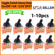 Toggle Switch Onoff Heavy Duty 15a 125v Spst 2 Terminal Car Atv Waterproof 1 10