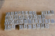 Vintage Metal Letter Blocks Wood Letterpress Print Type Block Engraver Blocks