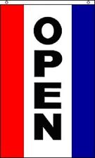 Open Vertical Flag Business Store Advertising Banner Pennant Restaurant Sign 3x5