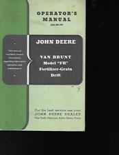 John Deere Van Brunt Model Fb Fertilizer Grain Drill Operators Manual