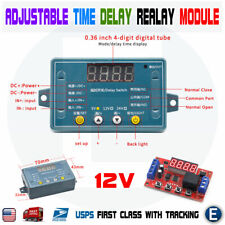 Dc 12v 10a Adjustable Time Delay Relay Module Led Digital Timer Switch Case