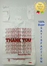 Thank You T Shirt Bags 115 X 6 X 21 White Plastic Shopping Bags 50 1000