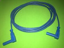300cm Blue Silicone 075 12a Test Lead Right Angle Banana To Right Angle Banana