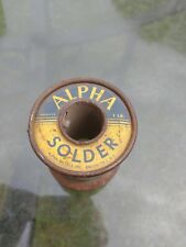 Vintage Alpha Brand Solid Wire Solder 955 Alloy Solder 125 Diameter