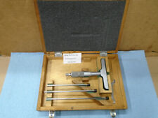 Mitutoyo 129 131 Depth Micrometer Set 0 4 001 Res With New Foam In Wood Box G123