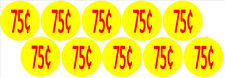 10 Price Stickers Vending Machine Candy Stickers Label 75 Cent Free Shipping