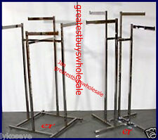 3 Clothing Racks Chrome 4 Way With Wheels Adjustable Pick Up Only Variety