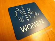 Engraved Women Restroom 6x6 Wall Sign Home Office Business Suite Plaque Woman