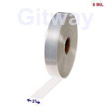 2 X 725 Clear Poly Tubing Tube Plastic Bag Polybags Custom Bags On A Roll 6ml