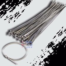 24 Stainless Steel Exhaust Wrap Ul Approved Locking Cable Zip Ties Metal 40 Pc
