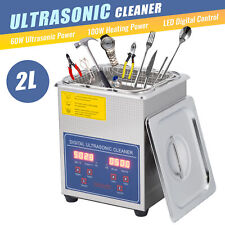 2l Ultrasonic Cleaner 304ss Withtimer For Cleaning Jewelries Glasses Watches Etc