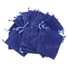 25pcs Royal Blue 3x4 Inch Jewelry Pouches Velveteen Gift Bags