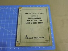 Allis Chalmers Disc Harrows 20 100 200 2000 2200 Dealers Parts Manual