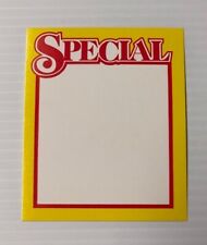 Retail Store Special Price Cards Display Case Shelf Signs Tags 50 Lot