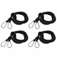 4 Pcs 70 Inch Extra Long Heavy Duty Bungee Cord Black With Carabiner Hooks Bulk