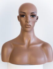 17 In H African American Mannequin Head Bust Form Mannequin Face Makeup Mh5bk