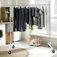 Z Base Garment Rack Collapsible Clothing Shelf Chrome Floor Rolling With4 Casters