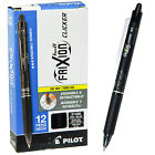 Pilot Frixion Ball Clicker 0.7 Retractable Erasable Black Ink Gel Pen Box Of 12