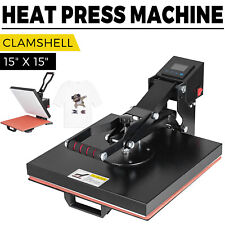 15x15 Diy Digital Clamshell Heat Press Machine T Shirt Sublimation Transfer Us